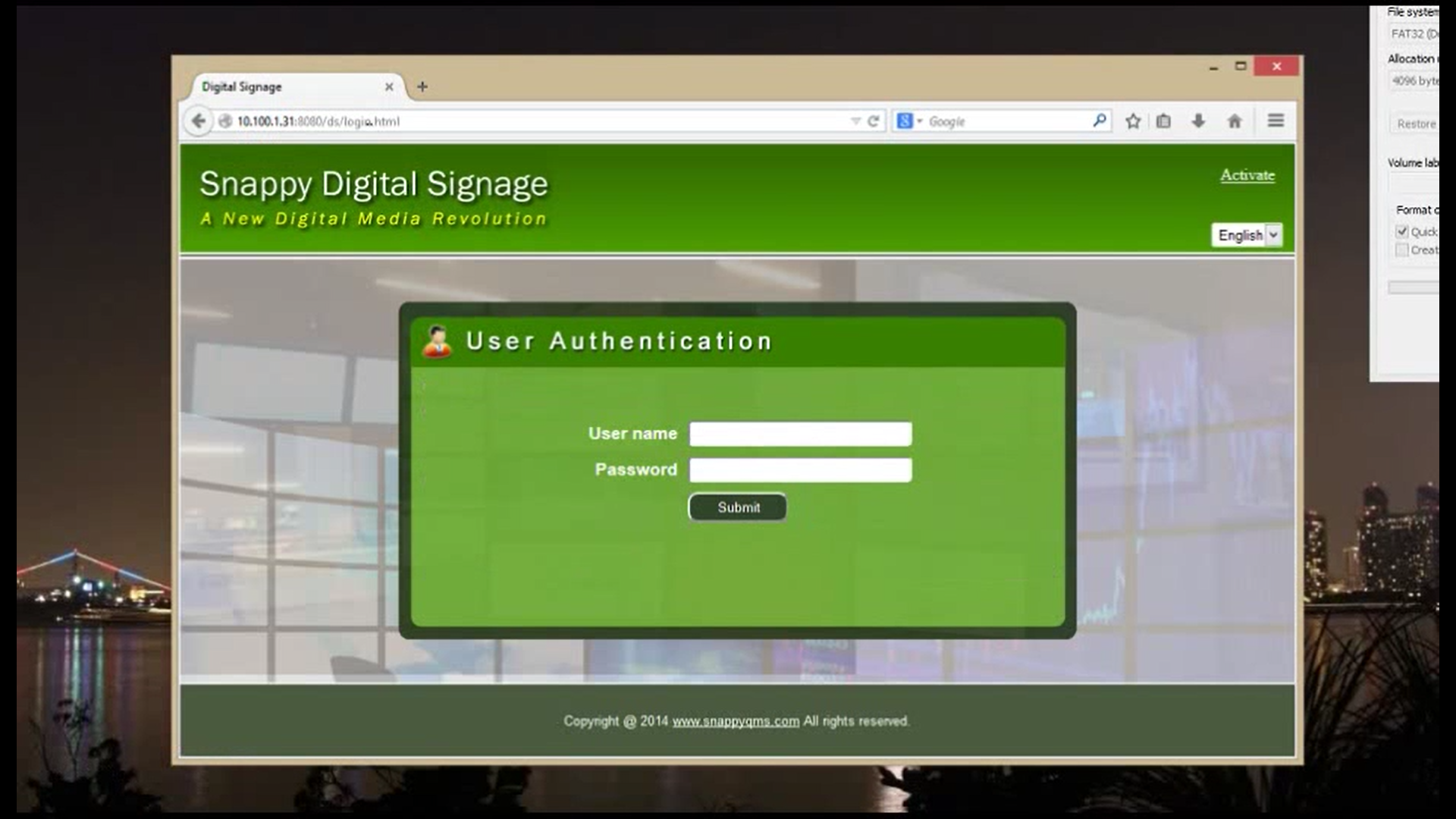 Digital Signage Configuration